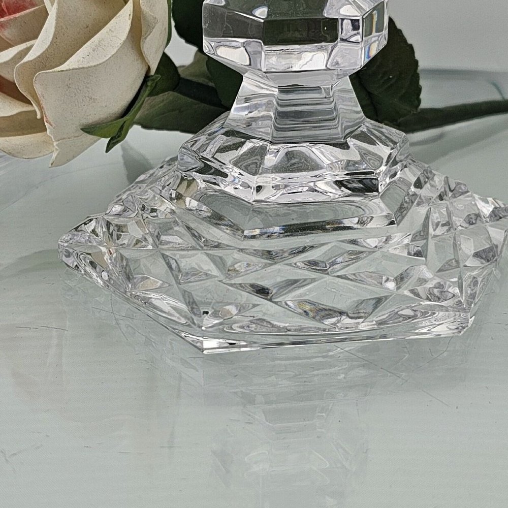 2 Galway Irish Crystal 4” Candlesticks Candle Holders 24% Lead Crystal - Picture 4 of 7